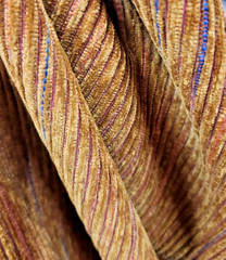 MCM Burnt Orange/Rust/Copper Corduroy Style Upholstery Fabric by the yard