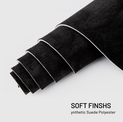 Versatile 96”x60” Black Suede Car Headliner Fabric – Noise Insulating & Plush