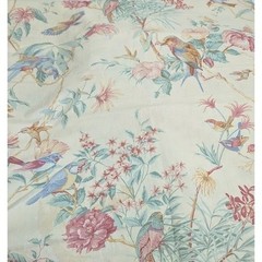 Vtg 90s Jean B 5th Avenue Floral Bird Fabric Lot SCRAP Remnant inches to yards