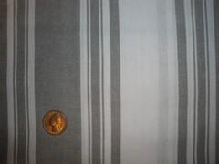 Dunroven House Farmhouse Awning Stripe Grey White Woven Cotton Homespun Fabric