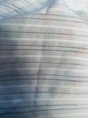 VTG Beautiful Feminine Pale Light Blue DIMITY Ribbon Stripe BTFQ