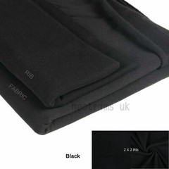 Knit Rib 2×2,Stretch Ribbing Matching Sweat Shirt Fleece Fabric Material, 1/2 m
