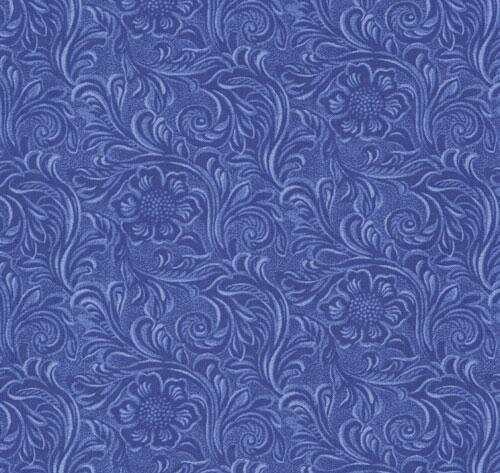 Moda TOOLED LEATHER Blue 11216 23 Quilt Fabric By The Yard By Sara Khammash