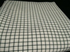 4 PIECES OF FABRIC LAVENDER PINK STRIPED WITH FLOWERS AND BLACK AND WHITE CHECKS