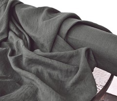 100% Organic Cotton Fabric by the Yard Fossil Gray Soft Sewing Material Clothing
