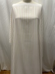 Vintage Gabardine White Gold Stripes Fabric 1 Yd 6″ Long 60″ Wide & 20″ L 40″W