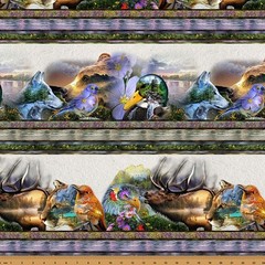 Wild And Woven By Hoffman Fabrics – Meadow Animal Stripe #X5687-170