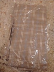 JIM THOMPSON 100% Thai Silk Brown/Blue/White Plaid Fabric – 75″ By 40″