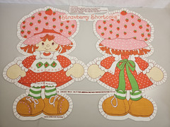 Vntg Fabric Panel Cut N Sew 20″ Strawberry Shortcake Doll American Greetings ’80