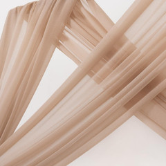 Nude Wedding Arch Draping Fabric 2 Panels 29″ X 20 FT Extra Long Gauze Drapes Sh
