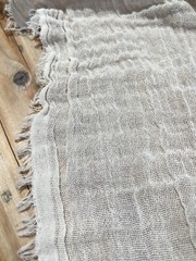 Cotton Gauze Organic Crinkle Cheesecloth Fabric By 2 Yards Undyed / 70 inches