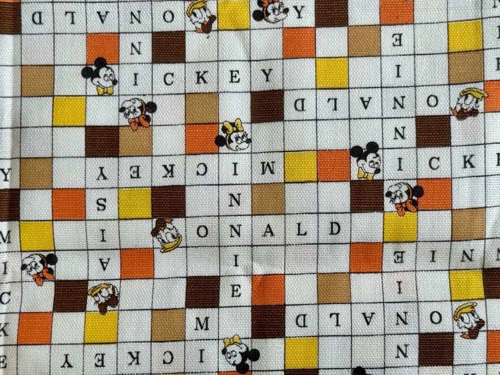 VINTAGE Walt Disney Production Mickey Mouse and Friends Crossword – 1.25 YDS