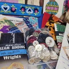 Junk Journal Lot 1Lb Ephemera Cards Ribbon Book Page Fabric Button Craft Collage