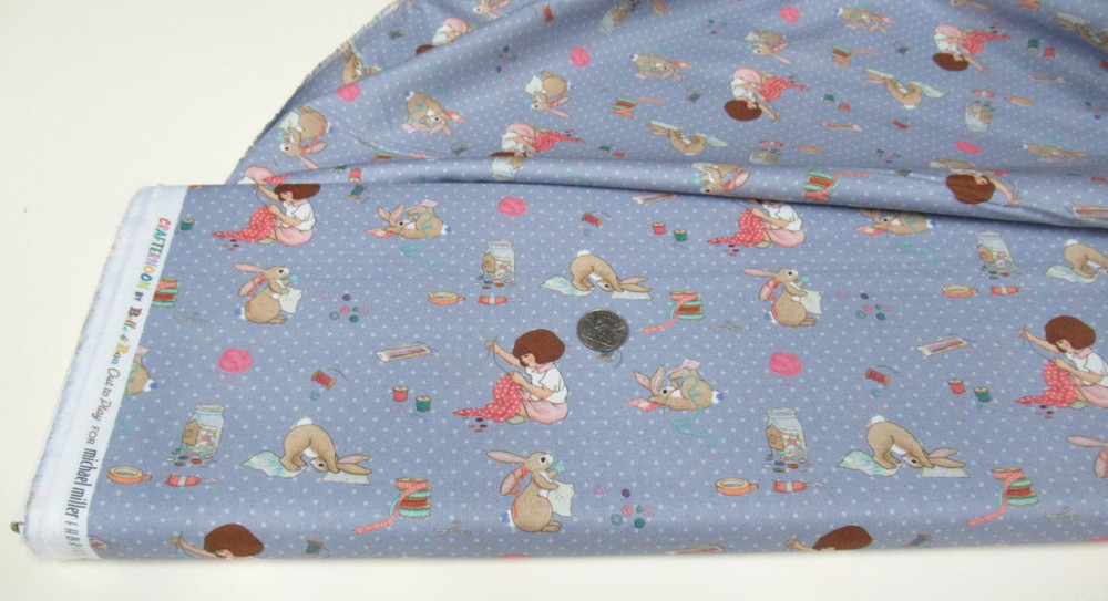 Michael Miller quilt-craft fabric LET’S SEW lav 2 yds (ddc-12785) Crafternoon
