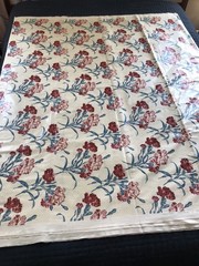 GP & J Baker Vintage Floral Chintz Fabric Approx 10 Yards 1981 Ivory Red Blue