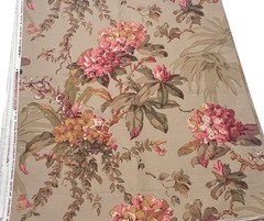 Braemore Upholstery Drapery Fabric 1 yd Watercolor Floral Botanical Cottage New