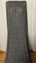 Poly Rayon Blend Black Cream Marl Fine-Gauge Summer Sweater Knit Fabric 3Yds 52″