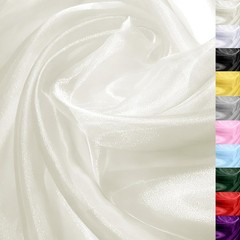 Ivory Organza Fabric 44″ x 5 Yards Sheer Tulle Wedding Arch Draping Gown