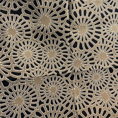 Piece Of Richloom Black & Tan Geometric Fabric Size 54”x 43” With Square Cut Out