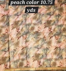 Wool Blend Floral Printed Thick Winter Spun Soft Fabric 45”W Sold BTY Peach
