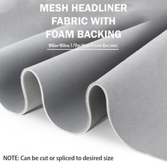 Gray Mesh Headliner Fabric 96″ L x 60″ W – Versatile Auto Interior Upgrade