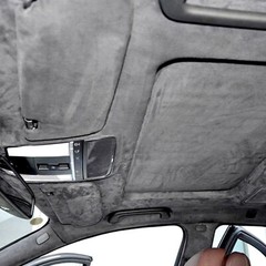 Gray Suede Headliner Fabric 48″L x 60″W 1/8″ Foam Backing Door Roof Upholstery