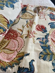 1980s Waverly Fabric Bi Centennial Heirlooms Birds Berries Floral *PLEASE READ*
