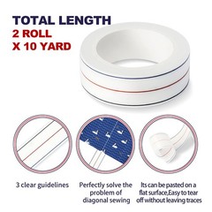 TSSART 1/4″ Seam Diagonal Tapes – 10Yard Each Roll 1/4″*2pack, Red