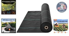 6 x 300 ft Heavy-Duty PP Landscape Fabric for Driveway and Garden, Black
