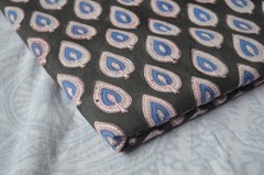 20 Yard Hand Block Leaf Print Fabric 100%Cotton NO TARRIF CHARGES 100%✅ ZK_131*