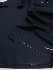 NAVY Blue Suiting Fabric Super 150s Wool SCABAL Luxury Dishdasha made in UK 3.5m