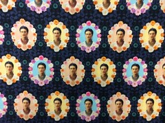 RK211 Frida Kahlo Portrait Mexico Artist Latin Folk Art Cotton Quilt Fabric