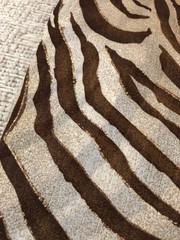 Jo-Ann Fabric 128 x 56 inches piece-56-Wide Brown & Cream Sheer Zebra Print