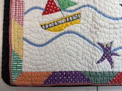 Quilted Wall Hanging 27″ x 19″ Nautical Theme Baby’s Room