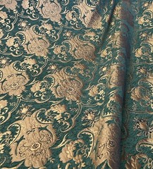 Drapery and Upholstery Chenille Fabric By the Yard Elegant Damask Pattern 58″ w