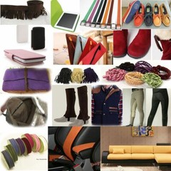 1.4MM HEAVY ULTRASUEDE CRAFT FAUX LEATHER POUCH BAG CHAPS CLOTH LABEL BLACK 54″W
