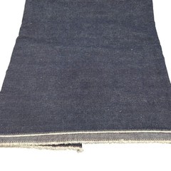 Dark Indigo Blue Selvedge Denim Fabric Medium Weight Prewashed 33 x 60 Wide