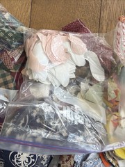 Vintage Cotton Fabric Scraps For Crumb Quilts & Crafts Junk Journal 5 Pounds LOT