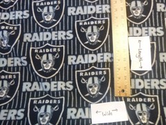NFL Fleece Fabric- Las Vegas Raiders (60 inches wide by 36 inches long)