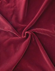 1 yd x 48″ Velveteen Dark Red (Maroon?) Fabric, No Stretch, Sewing Craft