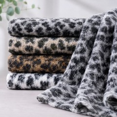 Leopard Sherpa Boucle Faux Fur Fabric Thick Curly Lamb Fleece 50x160cm DIY