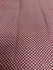 Red White Mini Checkered Fabric Small Checker Print 1 Yard Cotton Fabric