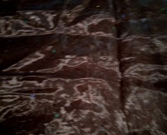 Dark Brown Silver Sparkly Sheer Polyester Fabric 56″ X 36″