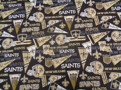 NEW ORLEANS SAINTS NFL NEW MULTI DESIGN 100% COTTON 1 YARD PIECE NEW 36″ X 44″