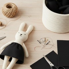 Black Felt Fabric, 2 PCS 12″ X Fabric Sheets for Crafts 1mm