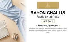 Rayon Challis Fabric by the Yard 100% Rayon Woven 54/55″ Dresses Skirts Costume
