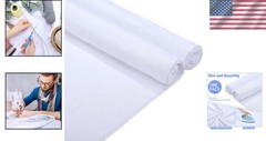 Quality Cotton Muslin Fabric 10 Yards Bleached White for Curtains and Crafts