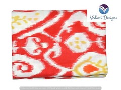10 Yard Indian Ikat Print Fabric Red 100% Cotton Dress Fabric Handmade
