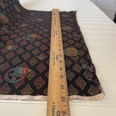 SILK BLACK, Multicolor FABRIC 10 Yards x 23 Inches Wide or 360 Inches x 23 Wide