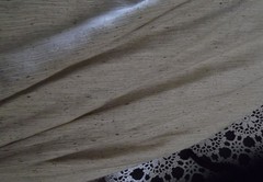 MUSHROOM BEIGE SILK TUSSAH TWEED FABRIC, 115cm width SUMMER WEIGHT, AUSTRALIA